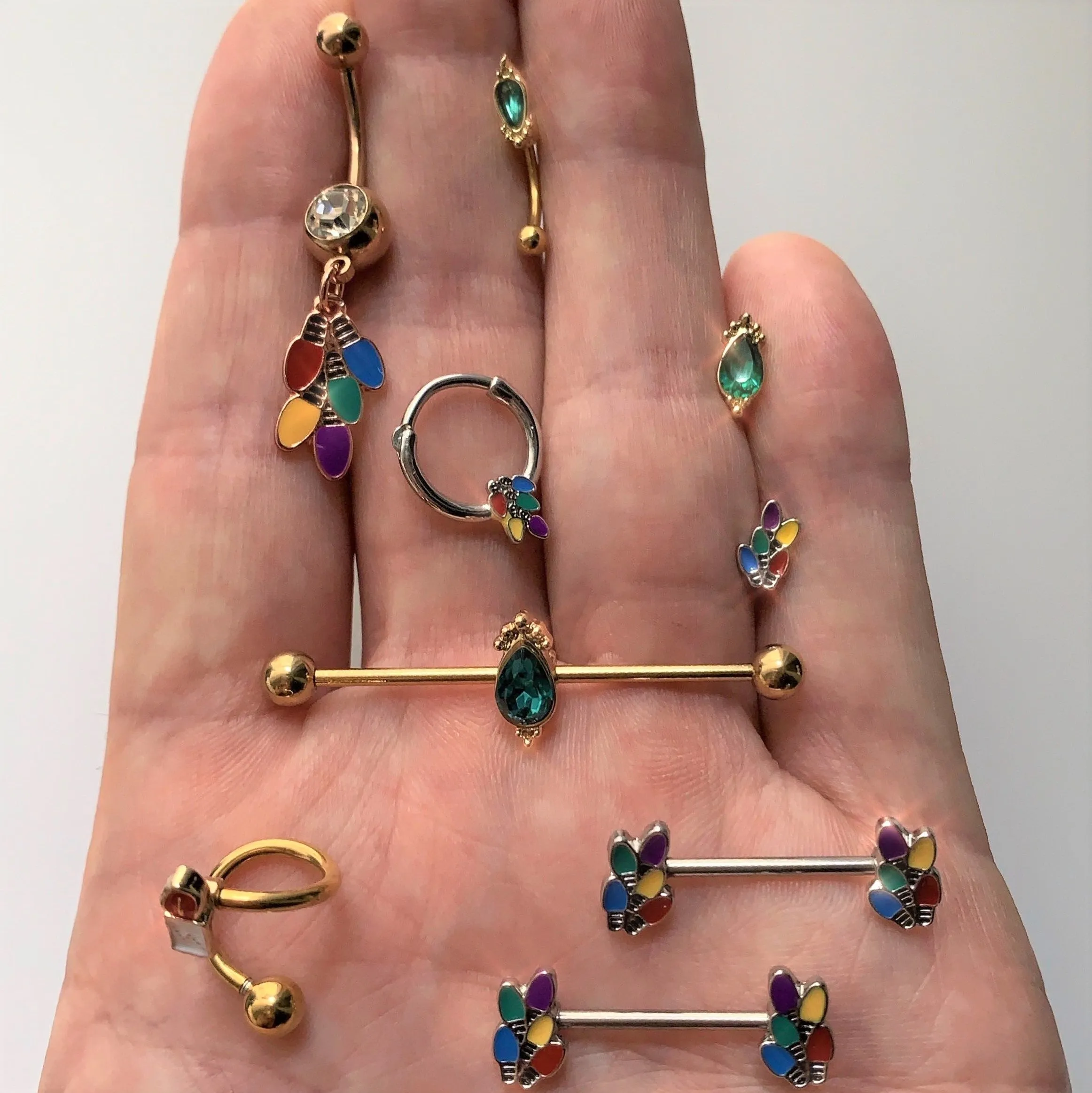 16 Gauge 3/8 Christmas Lights Holiday Septum Clicker