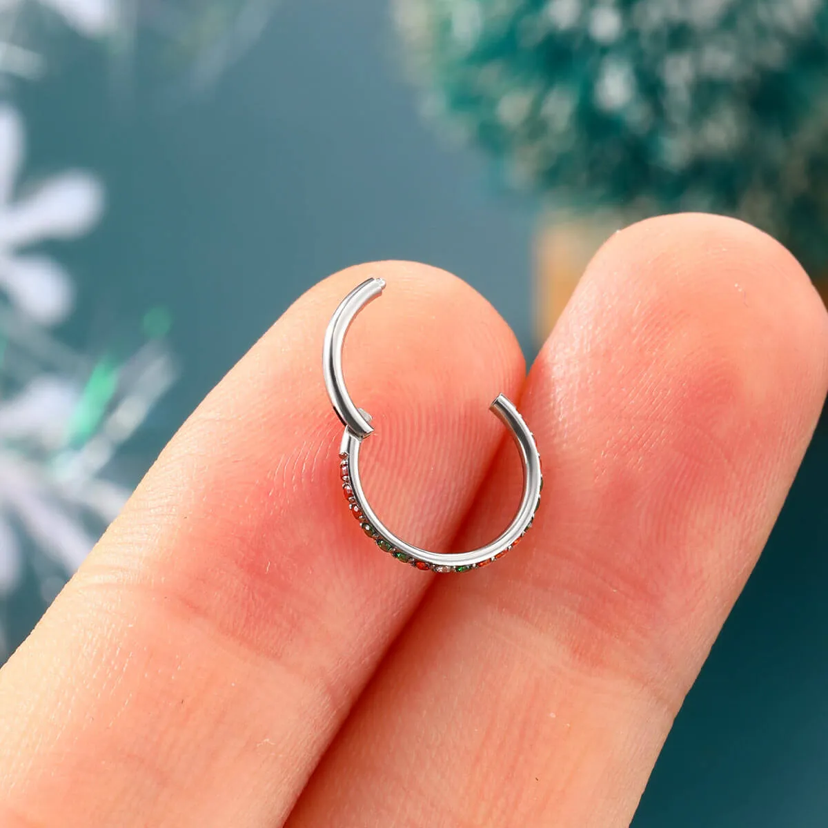 18G Christmas Color Combo Nose Ring