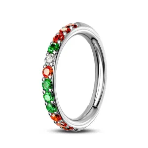 18G Christmas Color Combo Nose Ring