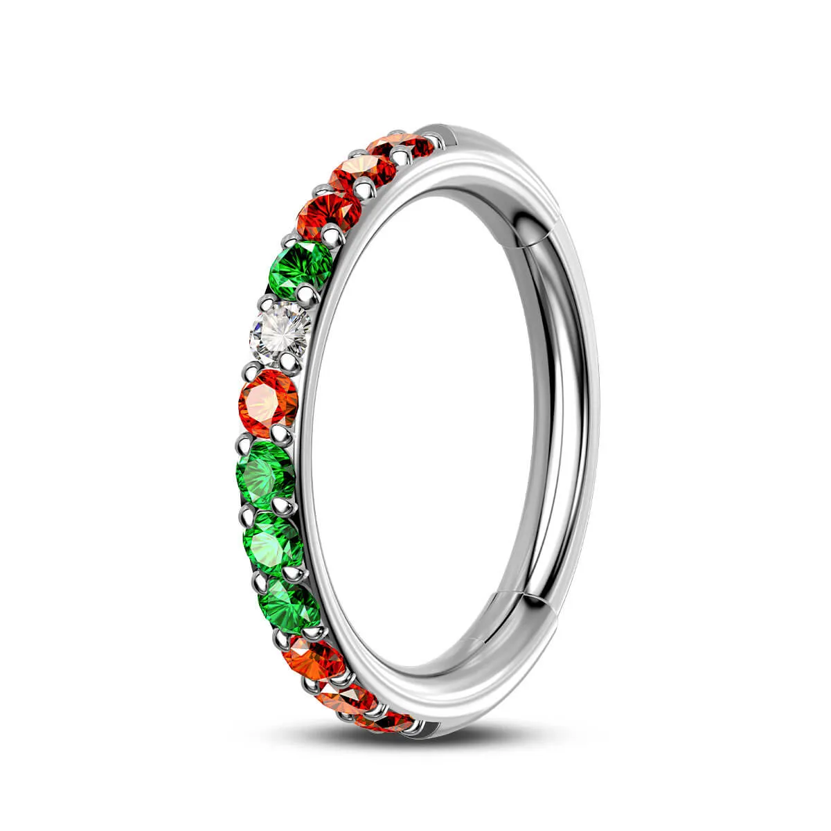 18G Christmas Color Combo Nose Ring