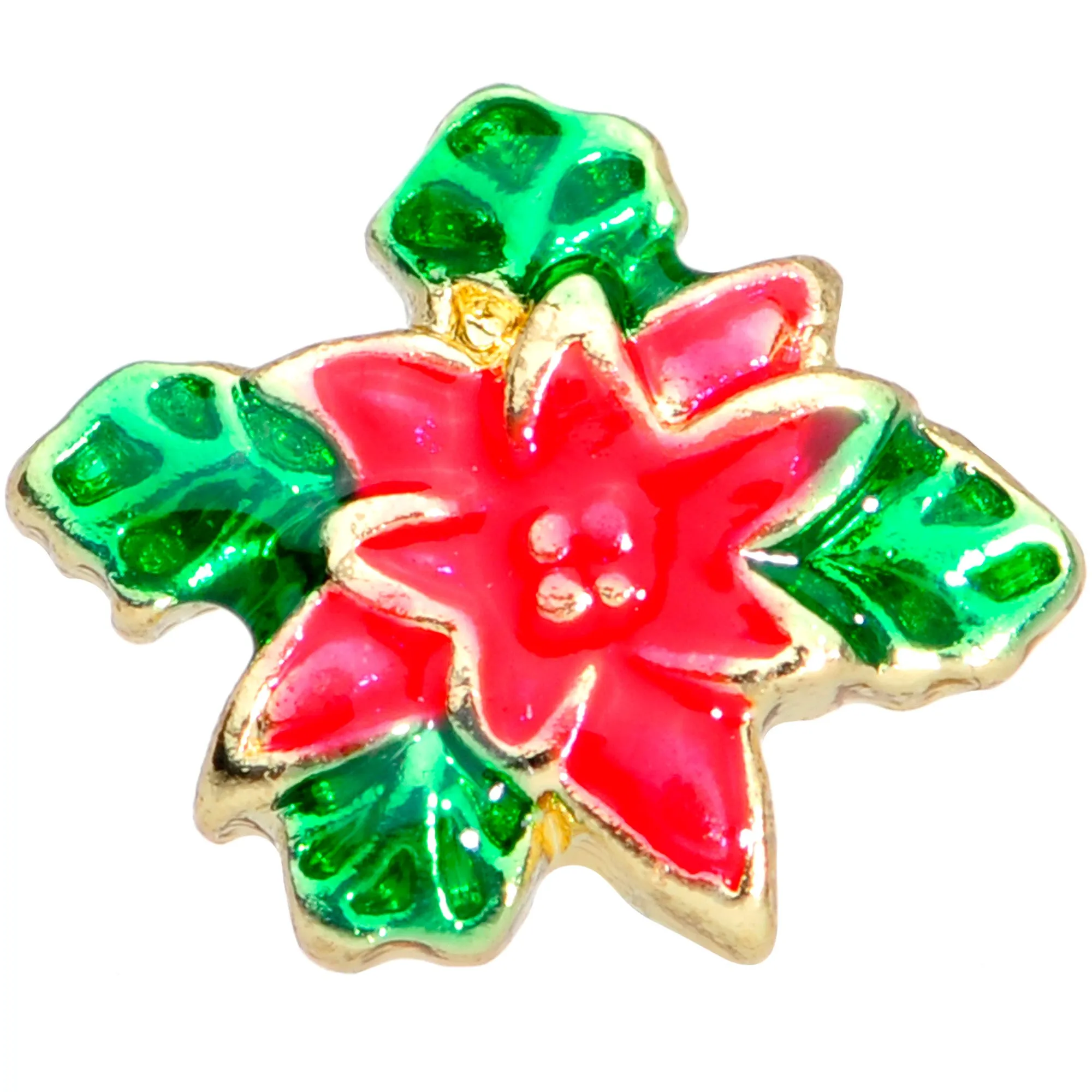 20 Gauge 1/4 Holiday Poinsettia Christmas Nose Bone