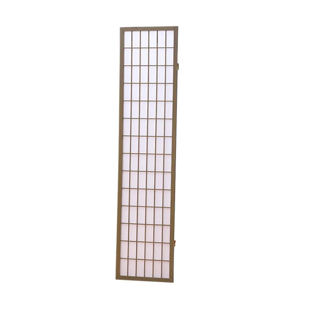 3 Panel Room Divider Screen Door Stand Privacy Fringe Wood Fold Grey