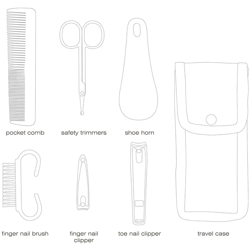 7 Piece : Mens Grooming Set