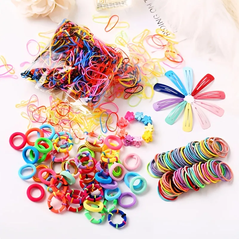 780-piece Girls Hair Accessories Elastic Hair Ties Set