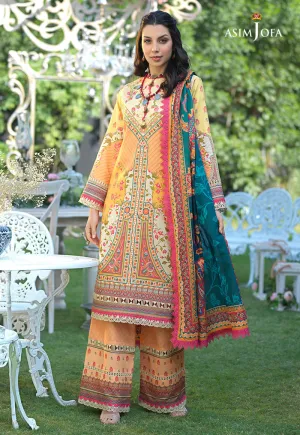 AJPR-02 | Asim Jofa Prints Rania Collection 2022 | Unstitched Embroidered Lawn Suits