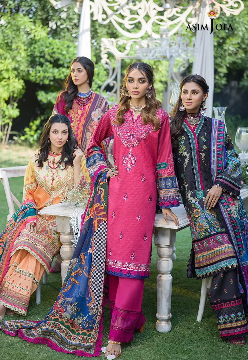 AJPR-02 | Asim Jofa Prints Rania Collection 2022 | Unstitched Embroidered Lawn Suits