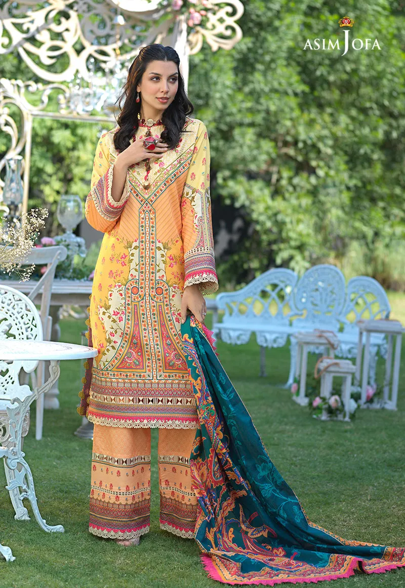 AJPR-02 | Asim Jofa Prints Rania Collection 2022 | Unstitched Embroidered Lawn Suits