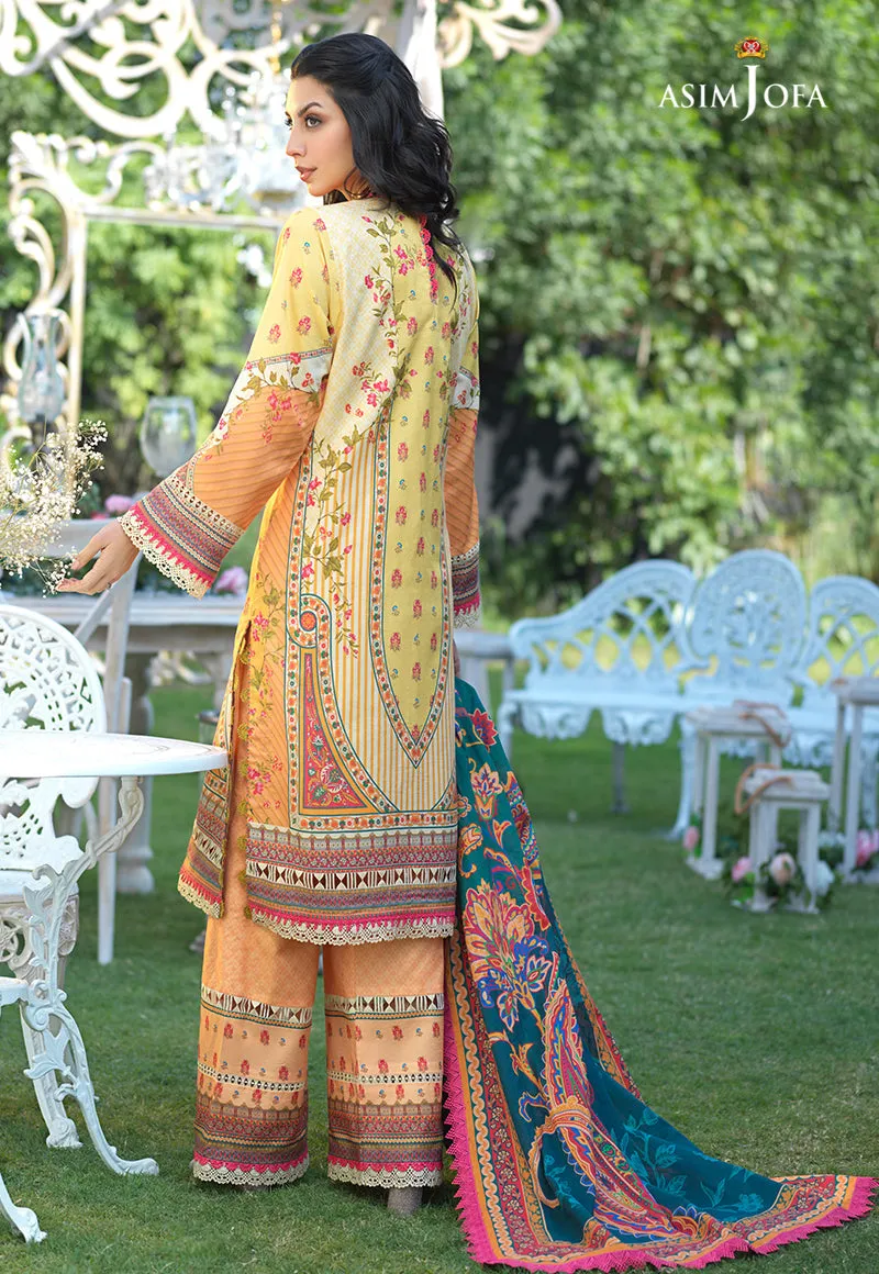 AJPR-02 | Asim Jofa Prints Rania Collection 2022 | Unstitched Embroidered Lawn Suits