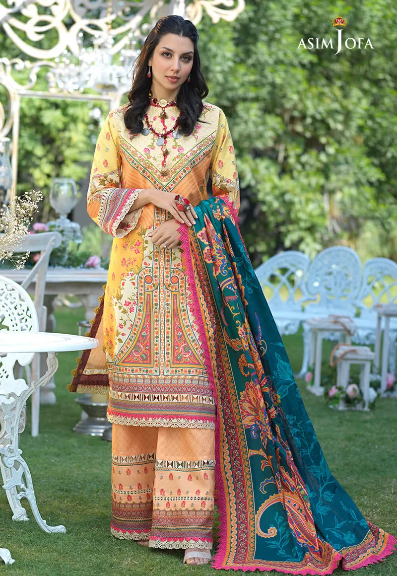 AJPR-02 | Asim Jofa Prints Rania Collection 2022 | Unstitched Embroidered Lawn Suits