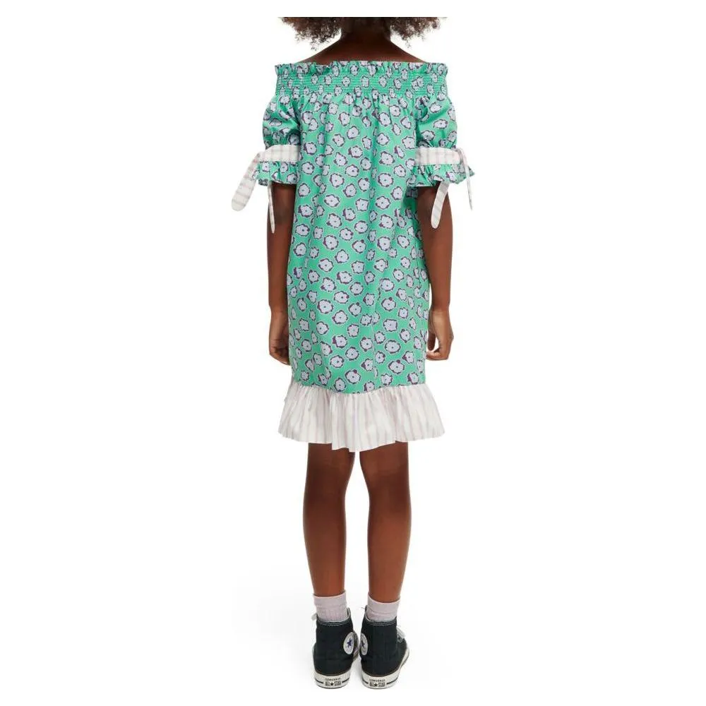 All-Over Printed Off-Shoulder Dress