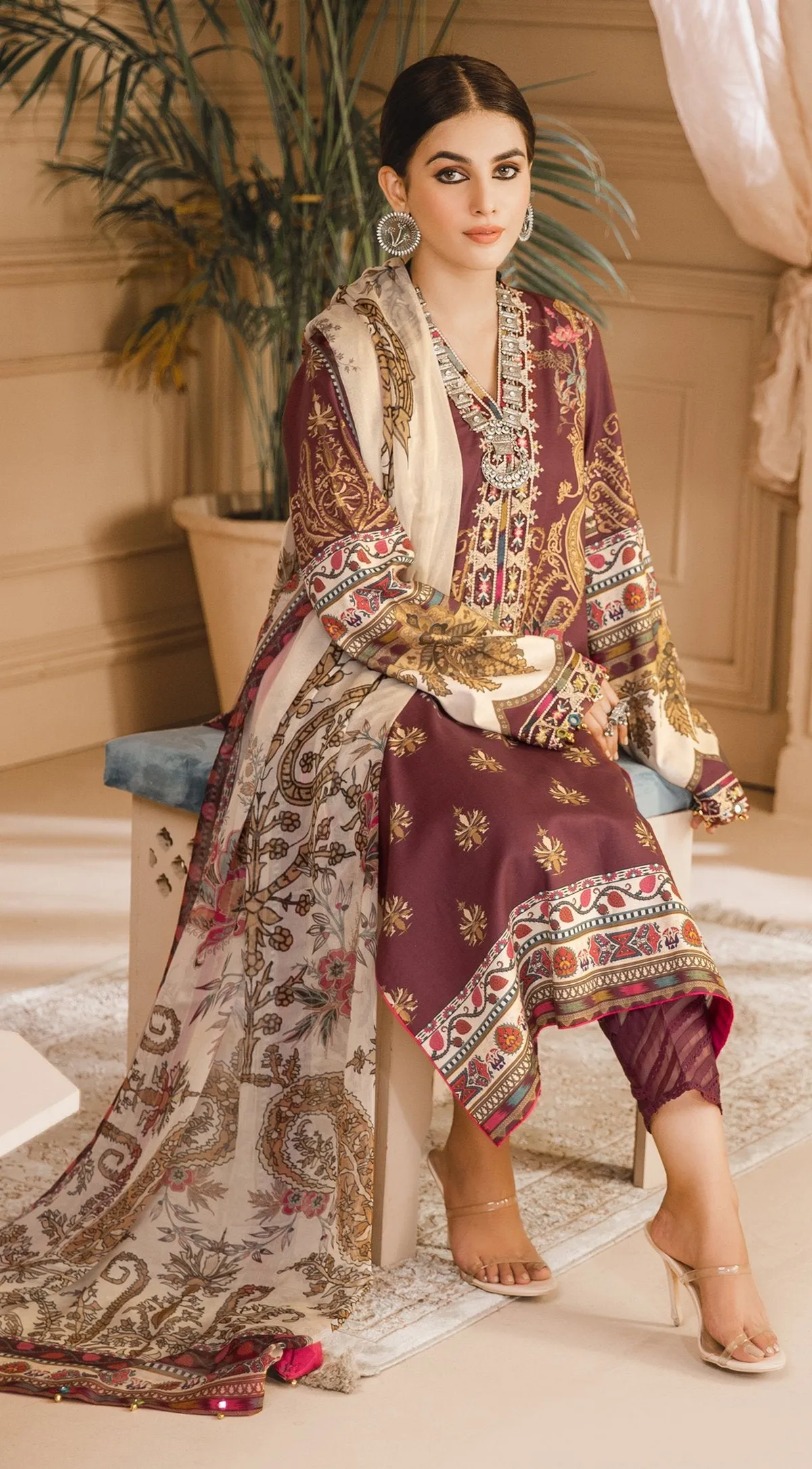 AMAYA | Anaya Noor Bano Cambric Collection '21 | Unstitched Embroidered Cambric Suits