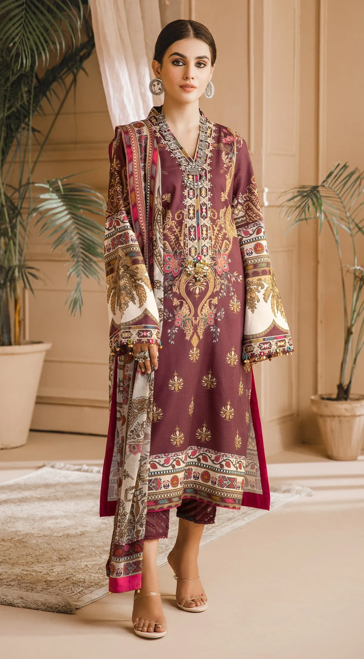 AMAYA | Anaya Noor Bano Cambric Collection '21 | Unstitched Embroidered Cambric Suits