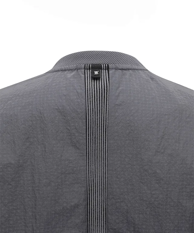 ANEW Golf: Women Ribbed Color Block Anorak - Charcoal Gray