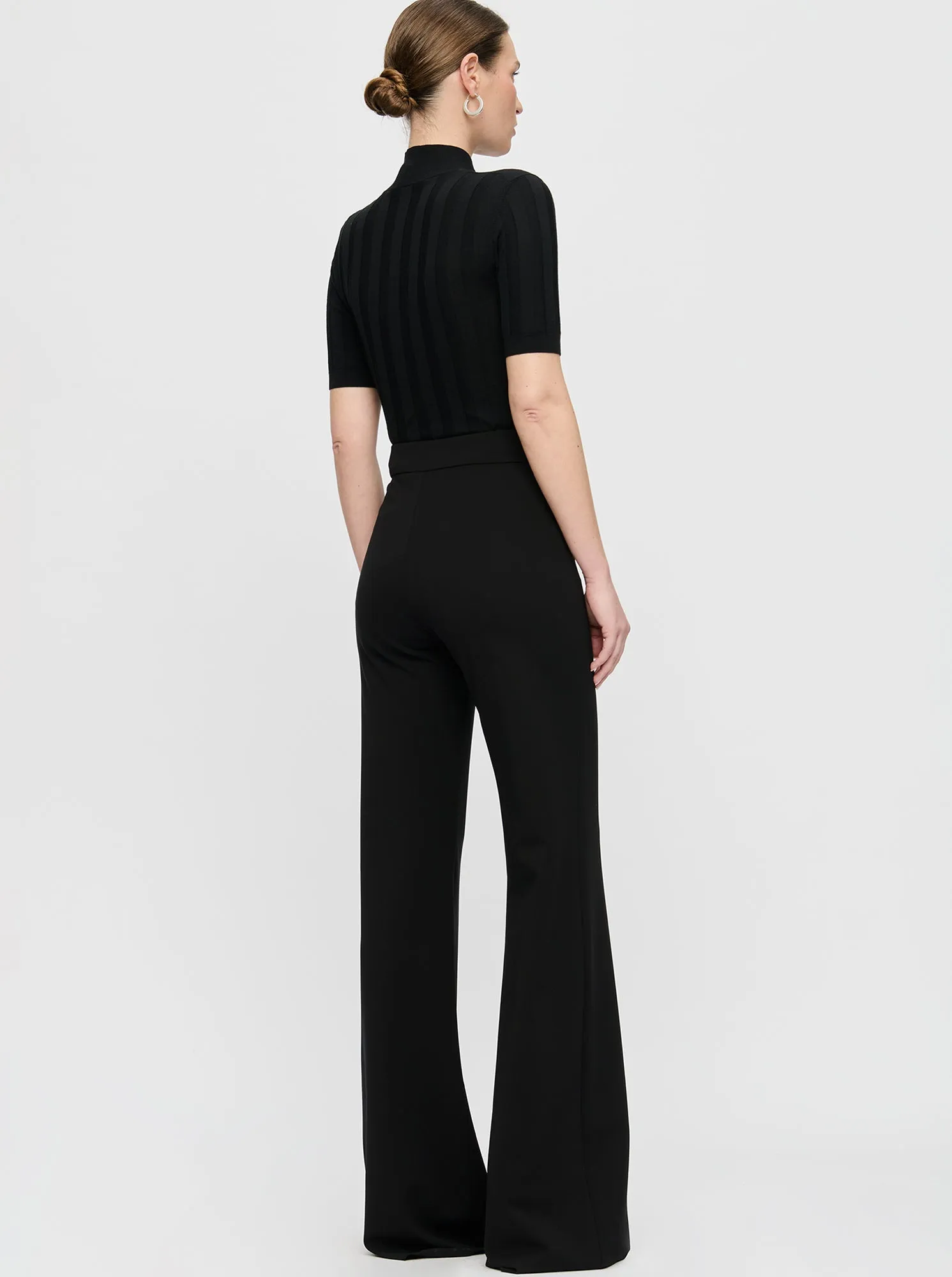 ANOUK Stretch Crepe High Waist Pant Black