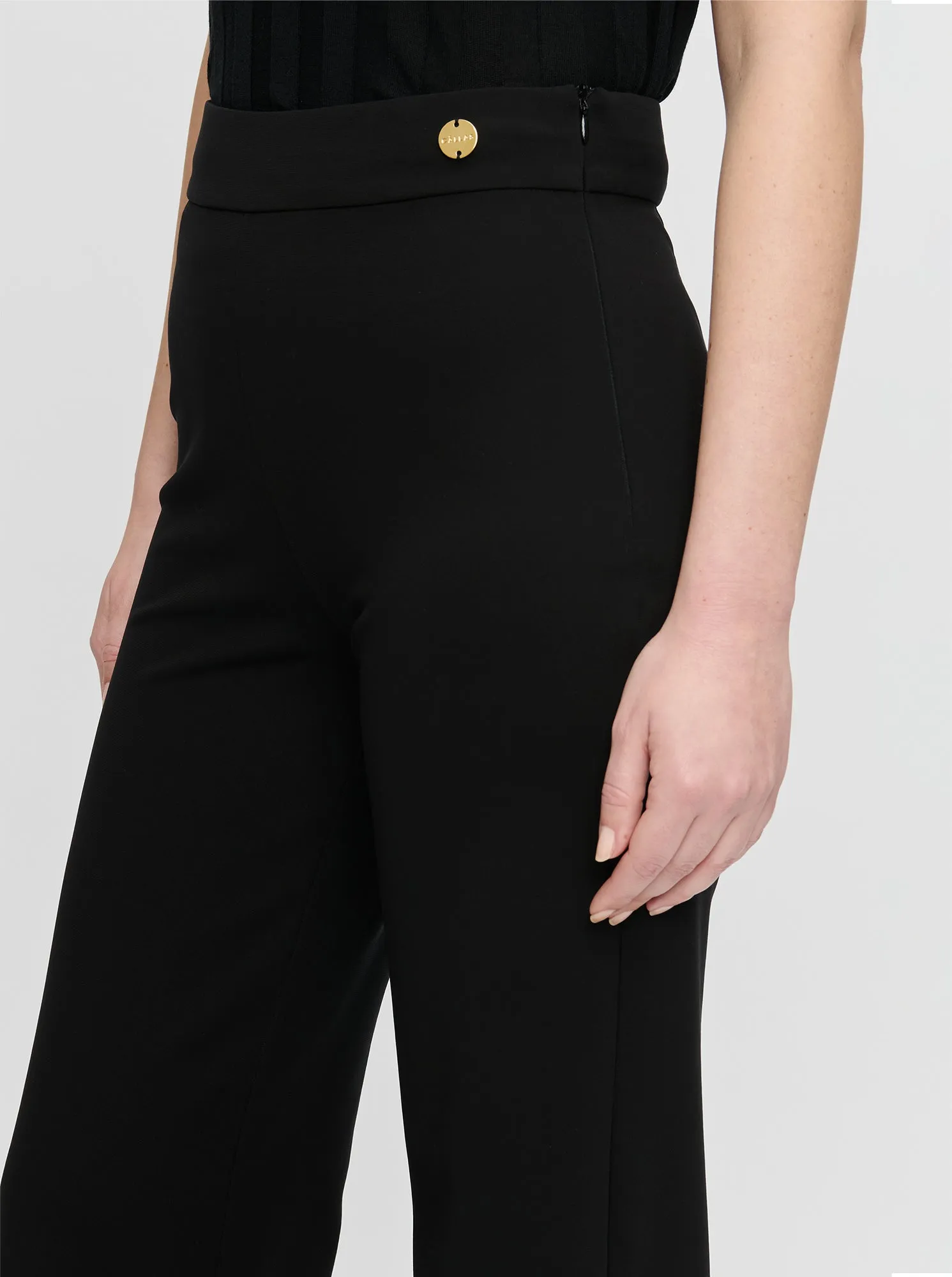 ANOUK Stretch Crepe High Waist Pant Black