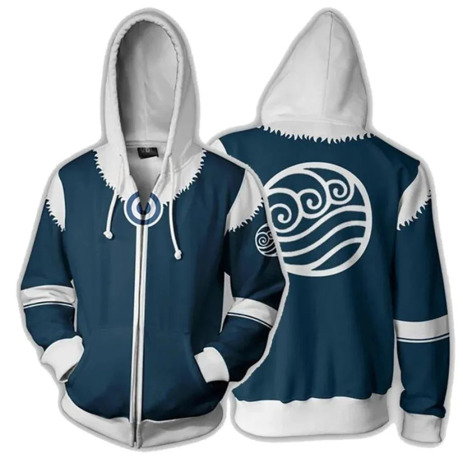 Avatar: The Last Airbender 3D Printed Polyester Zip Up Hoodie C08178