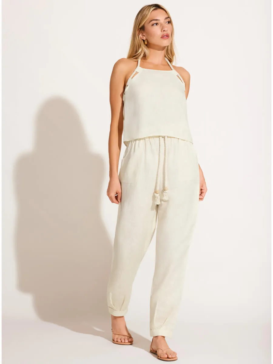 Avery Halter Top in Oatmeal EcoLinen