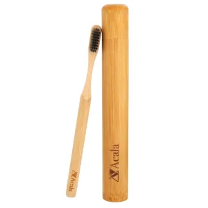 Bamboo Toothbrush and Travel Case