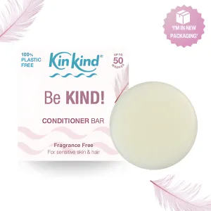 Be KIND! Fragrance Free Conditioner bar. For Sensitive Skin. Saves 2 plastic bottles!