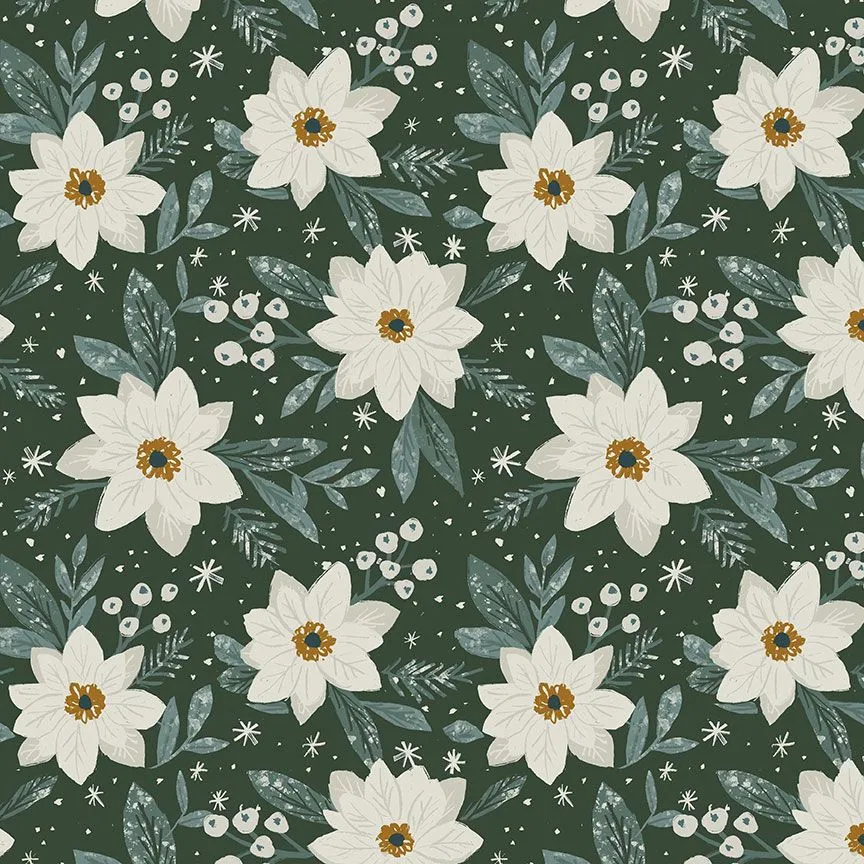 Best in Snow, Holiday Floral - 33" REMNANT