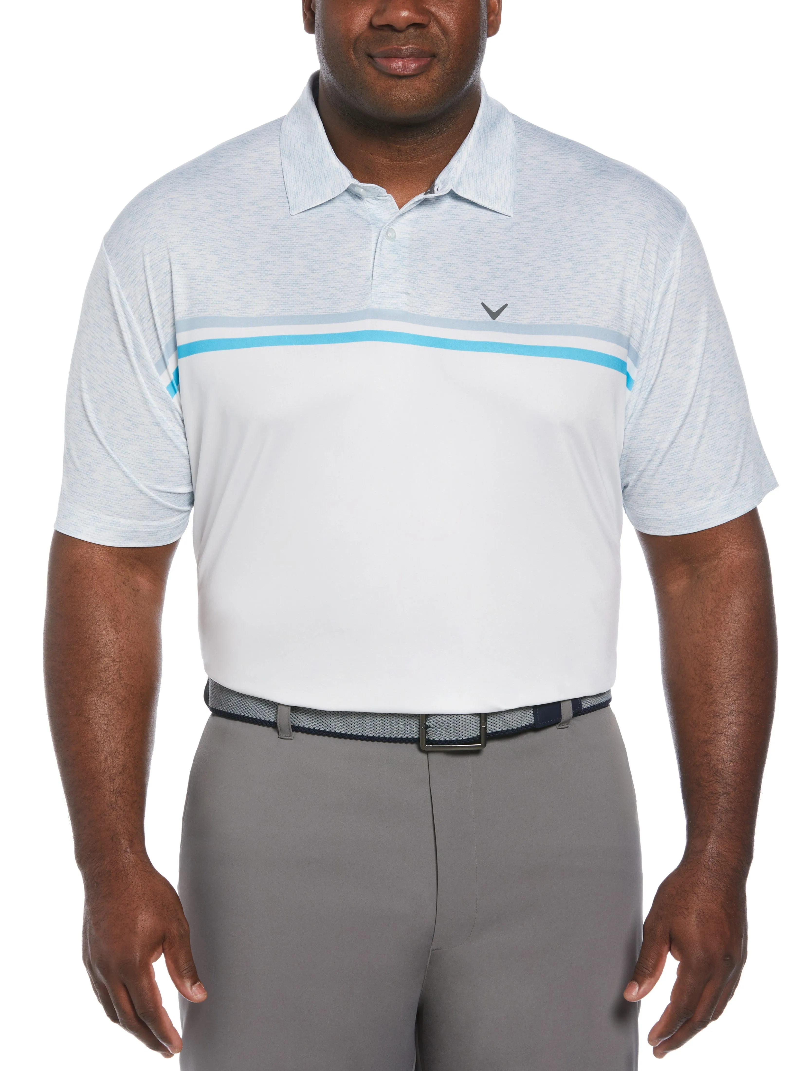 Big & Tall Color Block Pattern Golf Polo