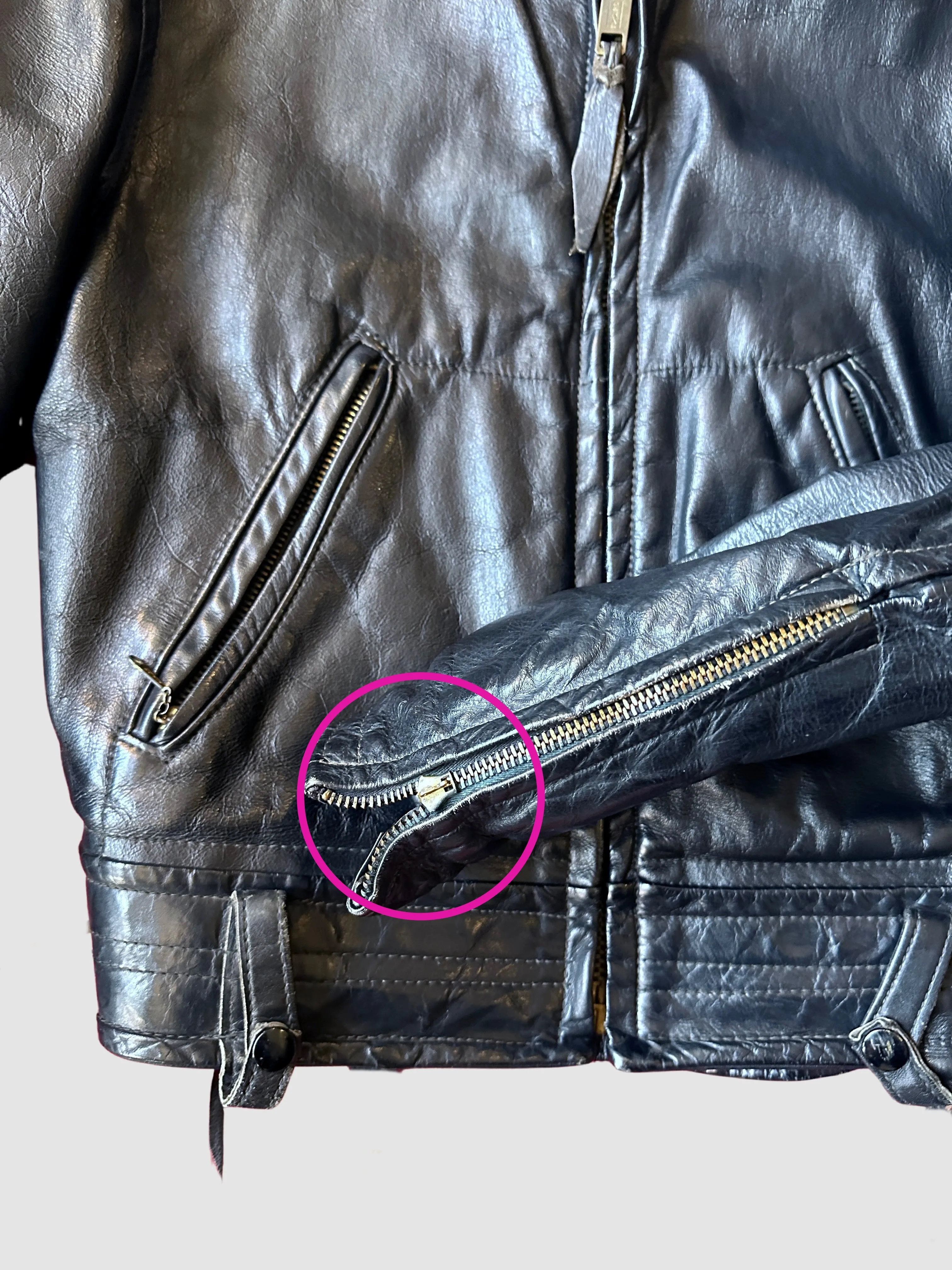 BIKER BABE 50s Horsehide Motorcycle Jacket • Men's Size Small