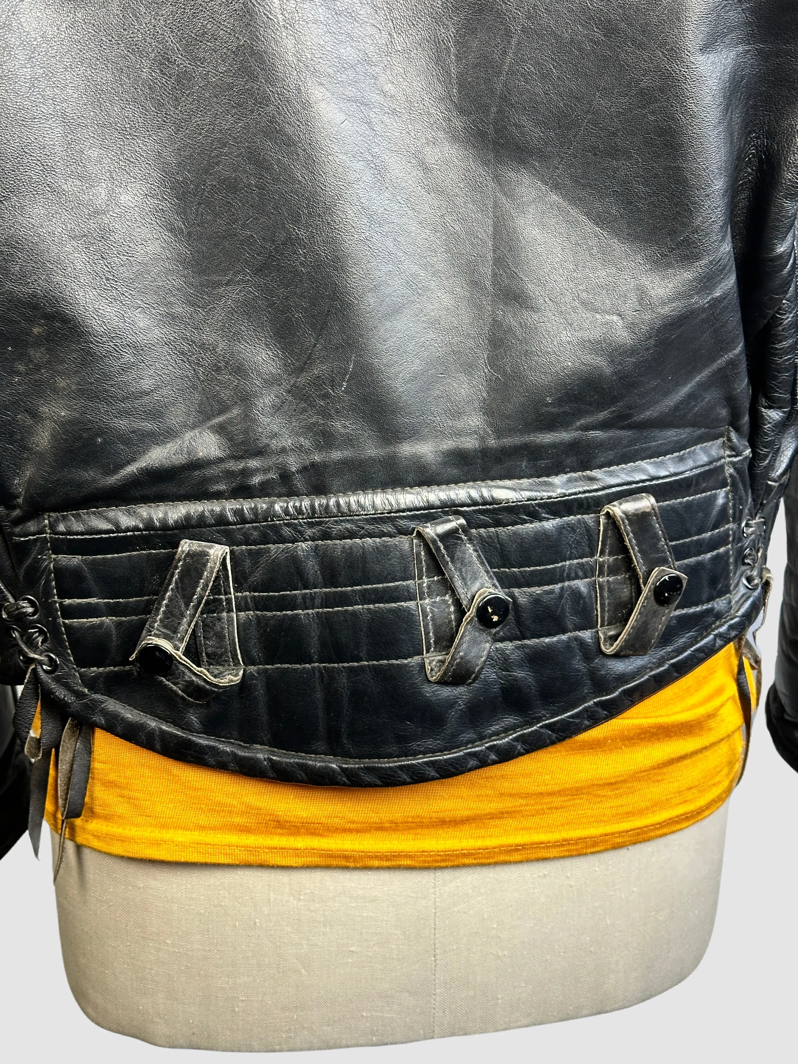 BIKER BABE 50s Horsehide Motorcycle Jacket • Men's Size Small