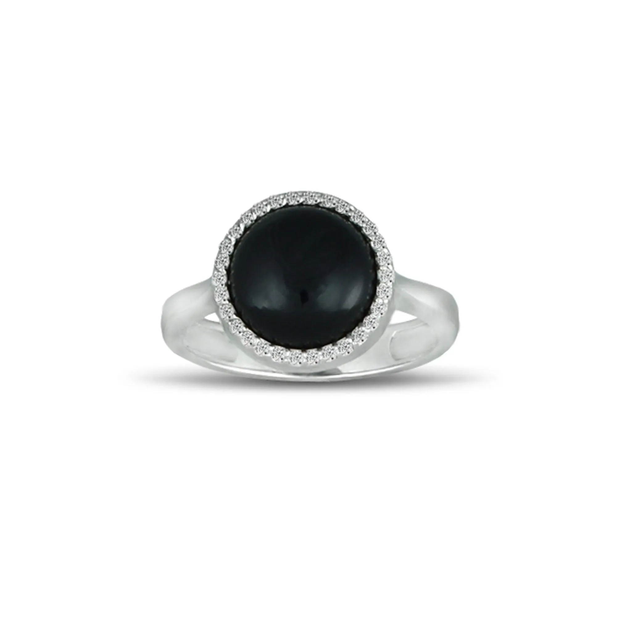 Black Onyx and Diamond Ring