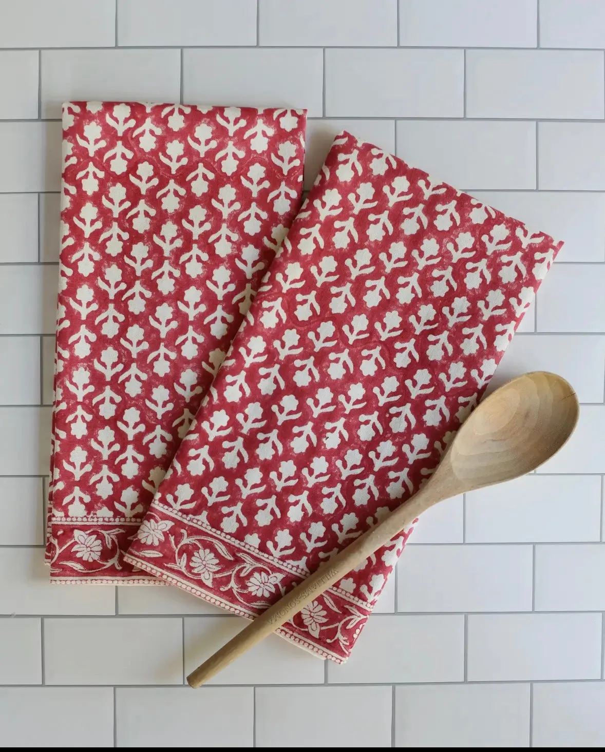 Block print Cup Towels