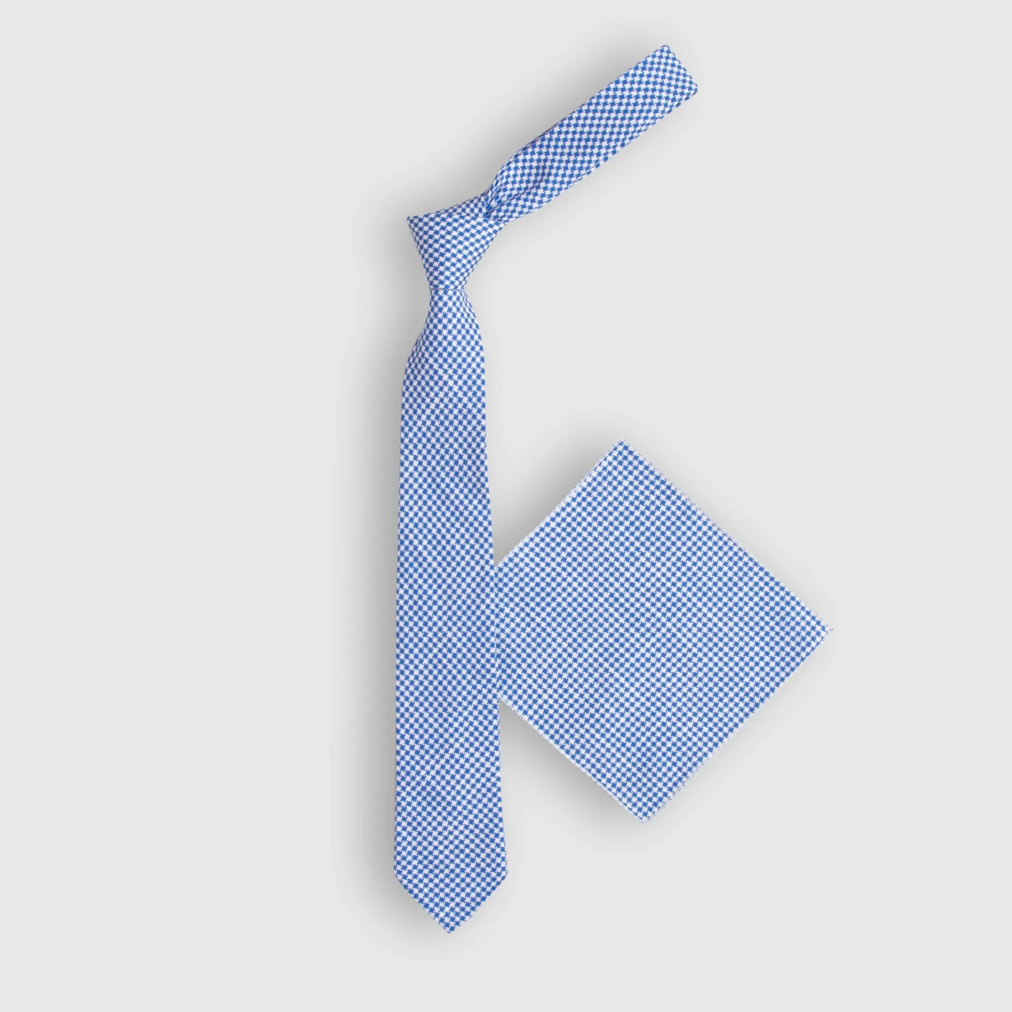 Blue Houndstooth Tie