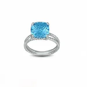 Blue Topaz Fashion Ring in Sterling Silver