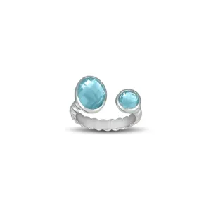 Blue Topaz Fashion Ring in Sterling Silver