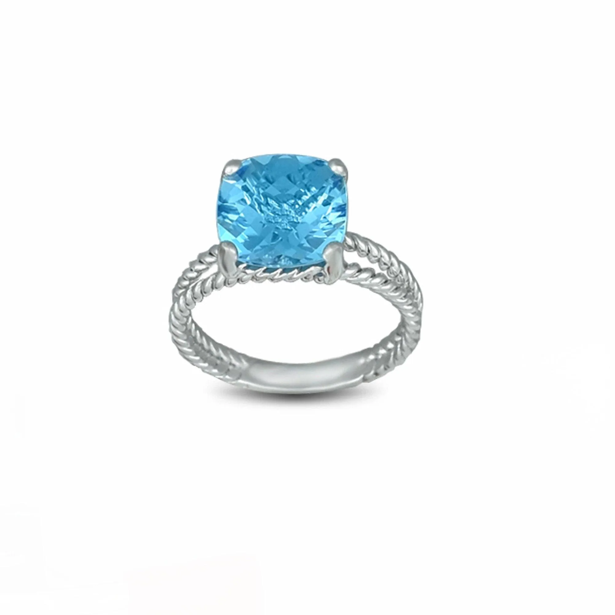Blue Topaz Fashion Ring in Sterling Silver
