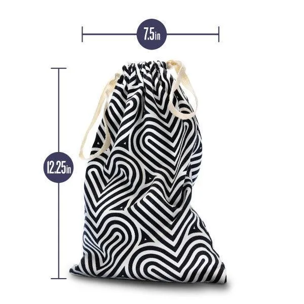 Blush Bomba Black & White Hearts Sex Toy Storage Bag