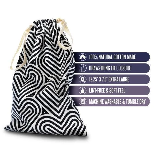 Blush Bomba Black & White Hearts Sex Toy Storage Bag
