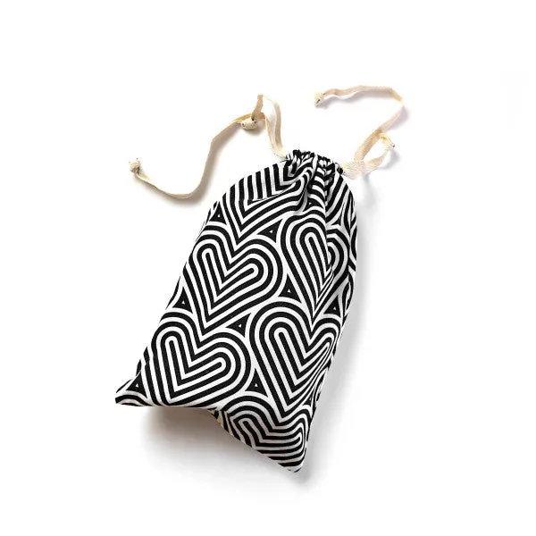 Blush Bomba Black & White Hearts Sex Toy Storage Bag