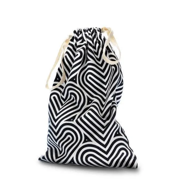 Blush Bomba Black & White Hearts Sex Toy Storage Bag