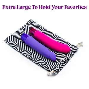 Blush Bomba Black & White Hearts Sex Toy Storage Bag