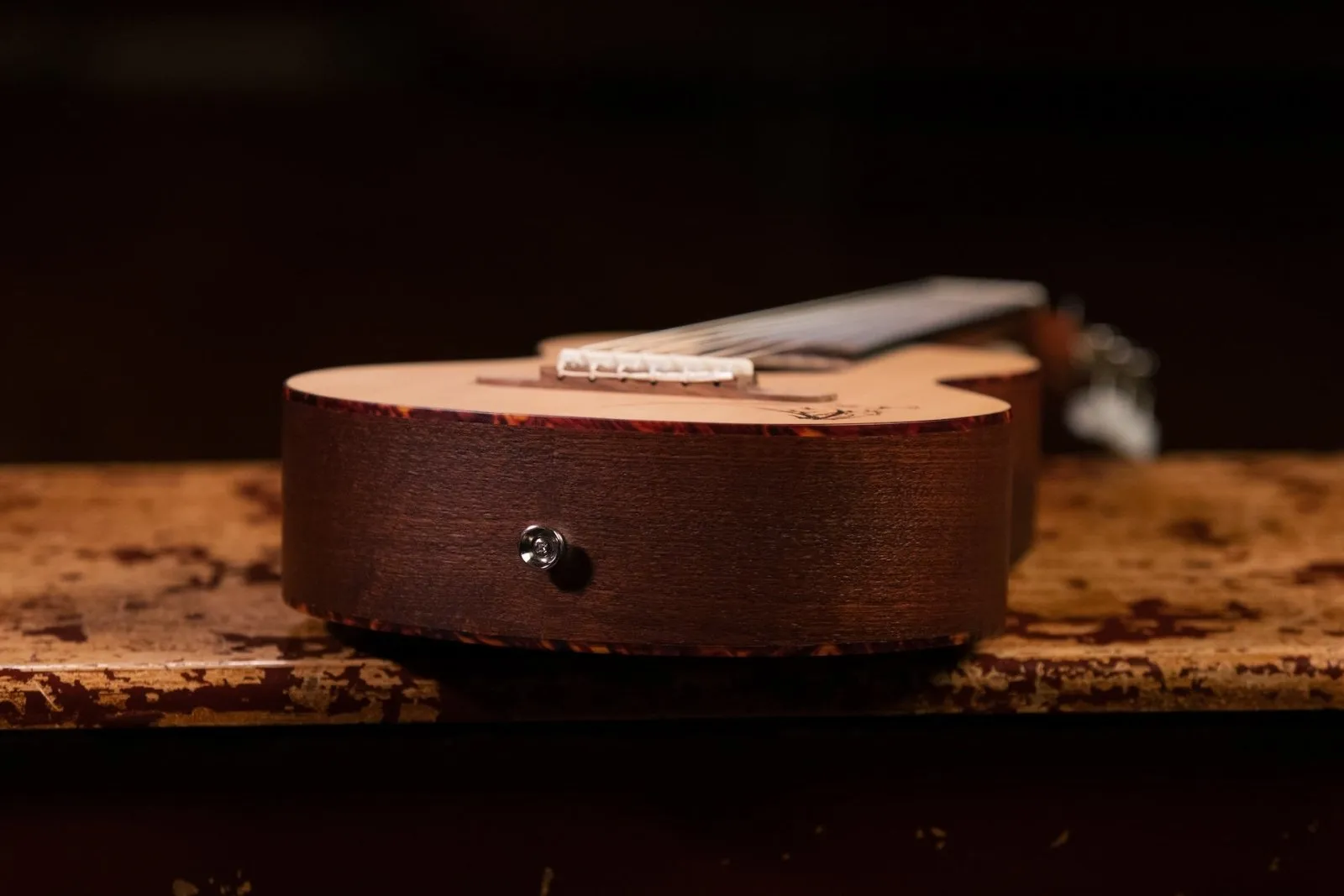 Bonfire Series Mini-Travel Guitar - Spruce / Sapele Natural Acoustic