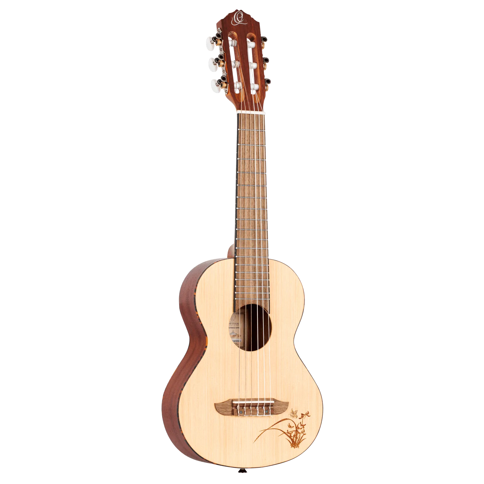 Bonfire Series Mini-Travel Guitar - Spruce / Sapele Natural Acoustic
