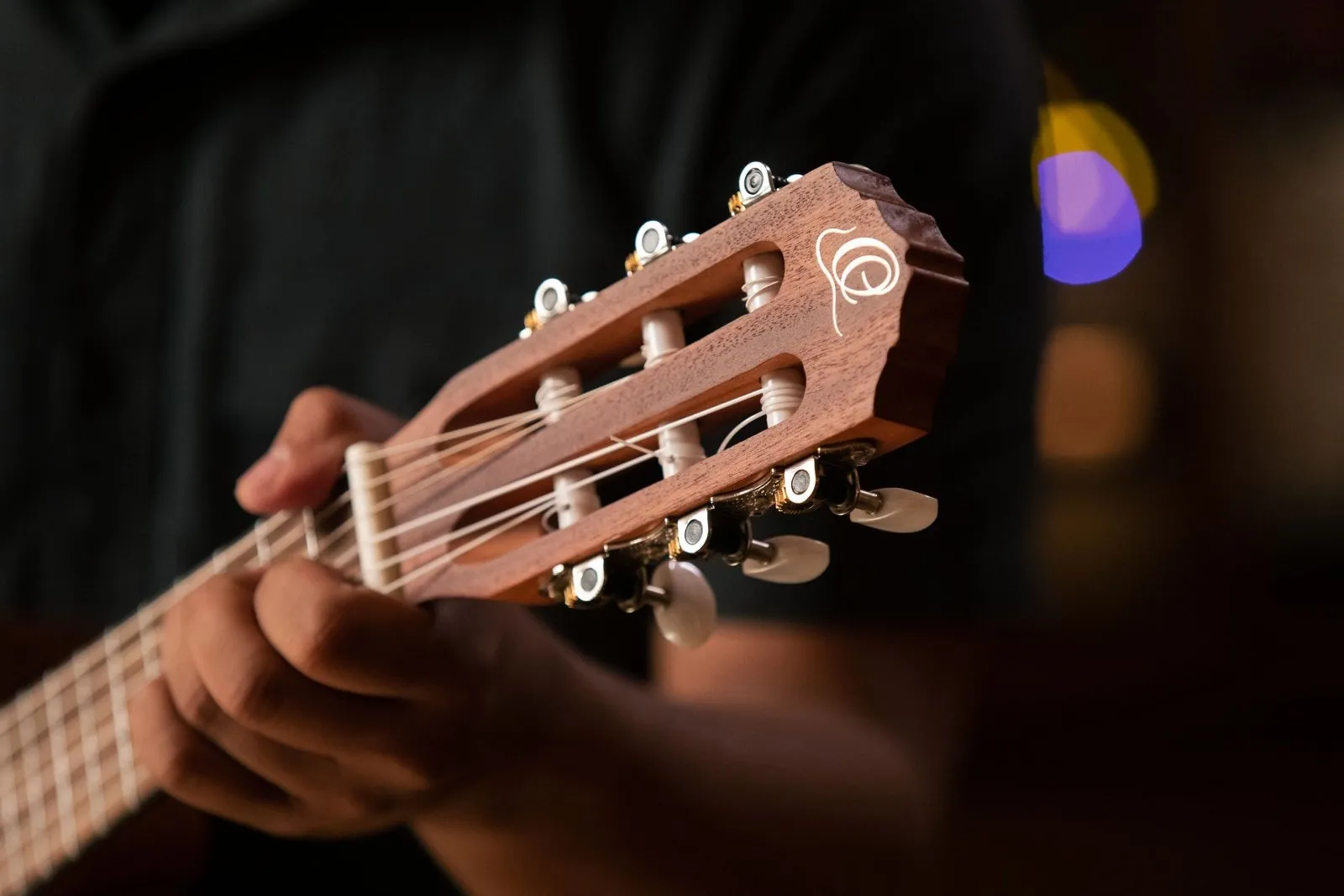 Bonfire Series Mini-Travel Guitar - Spruce / Sapele Natural Acoustic