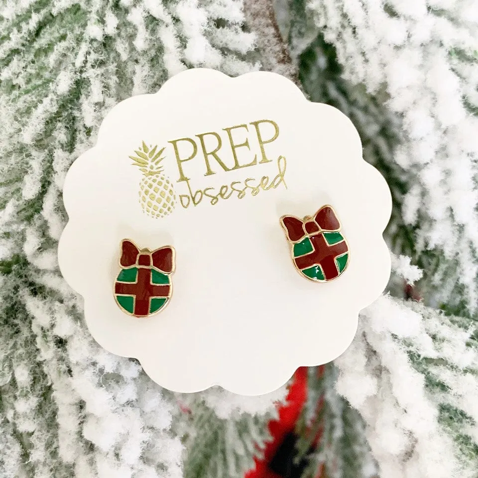 Bow Ornament Signature Enamel Studs