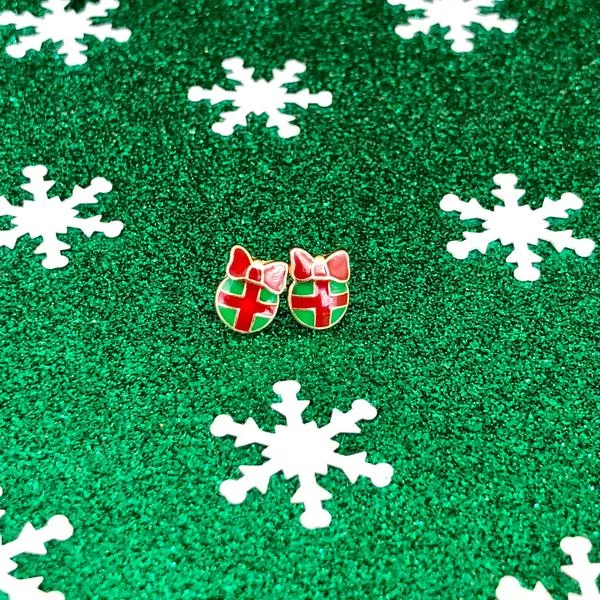 Bow Ornament Signature Enamel Studs
