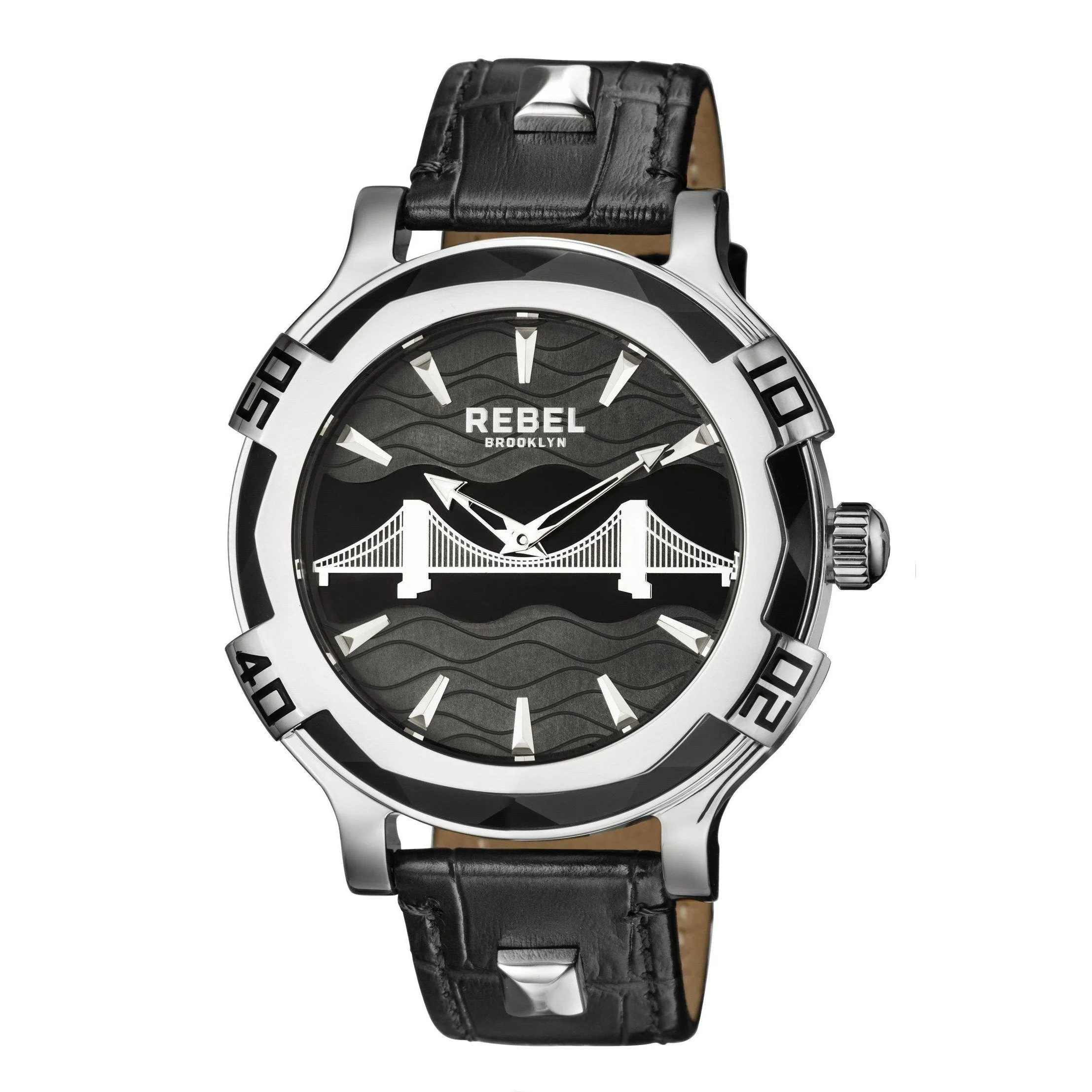 Brooklyn Bridge Black Dial Men's Watch