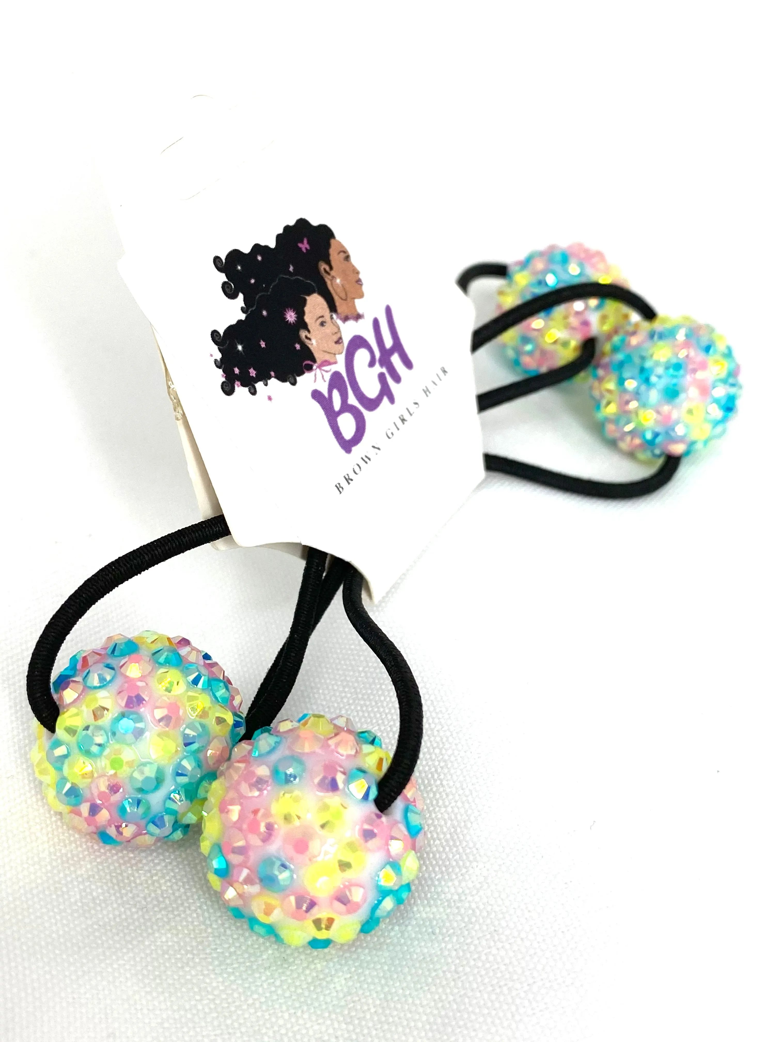 Brown Girls Hair® Bling Confetti Hair Ballies | Hair Knockers Bobbles
