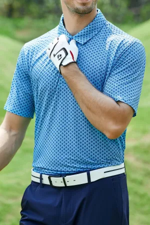 Bryer Printed Polo - Blue