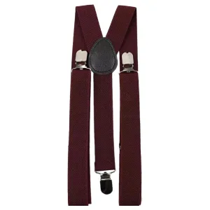 Burgundy Red Men's Adult Vintage Braces