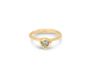 By Michael Miller Torn Clay Ring with Green Amethyst