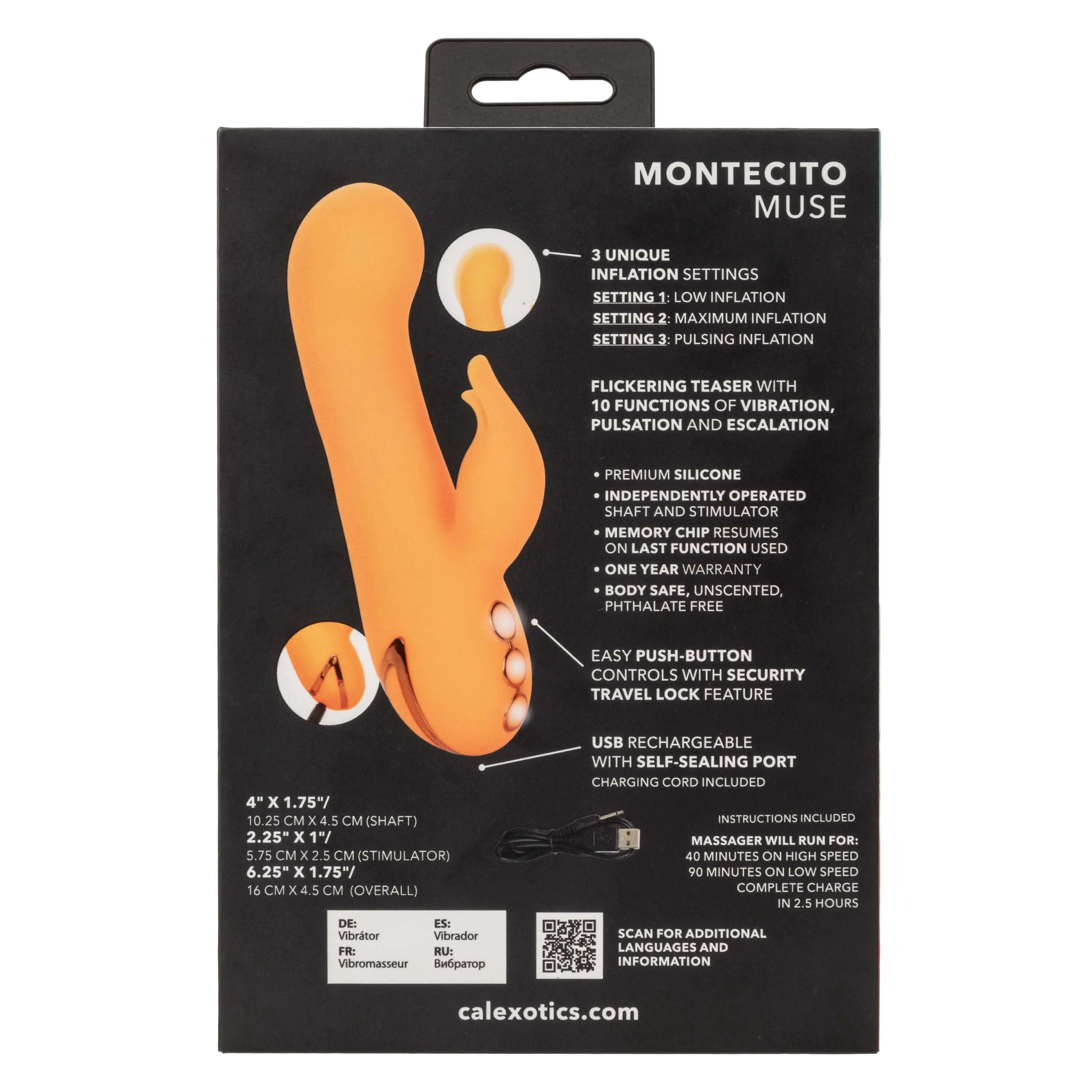 California Dreaming Montecito Muse Rabbit Vibrator - Orange