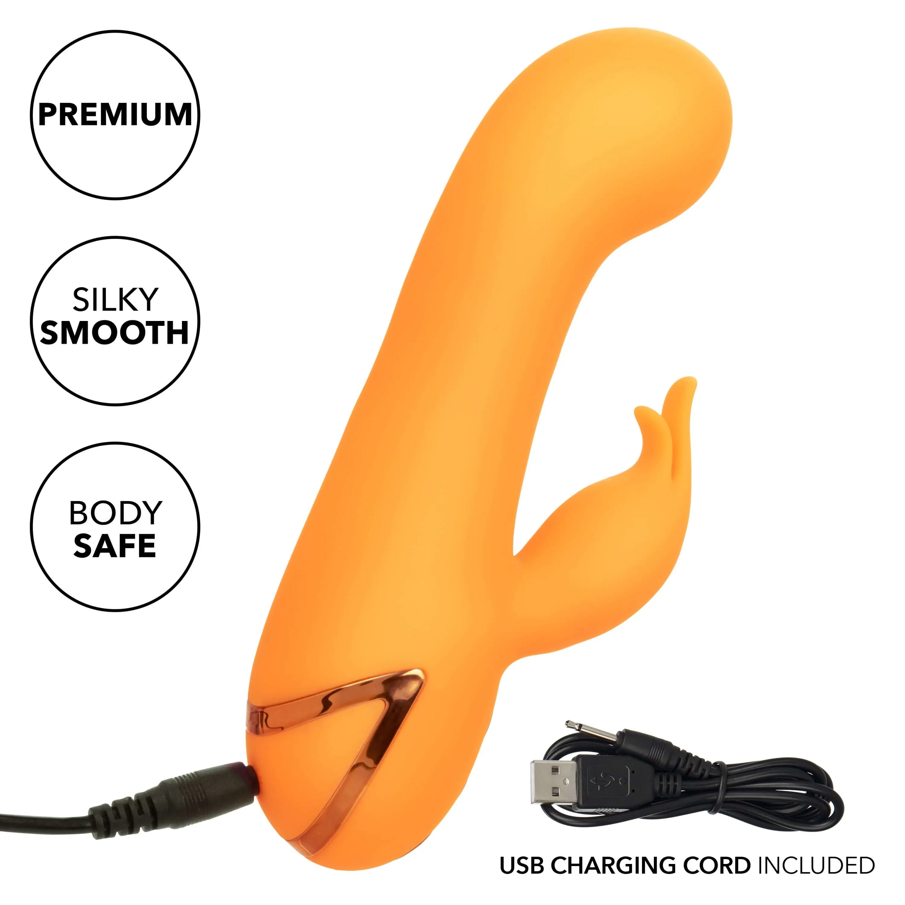 California Dreaming Montecito Muse Rabbit Vibrator - Orange